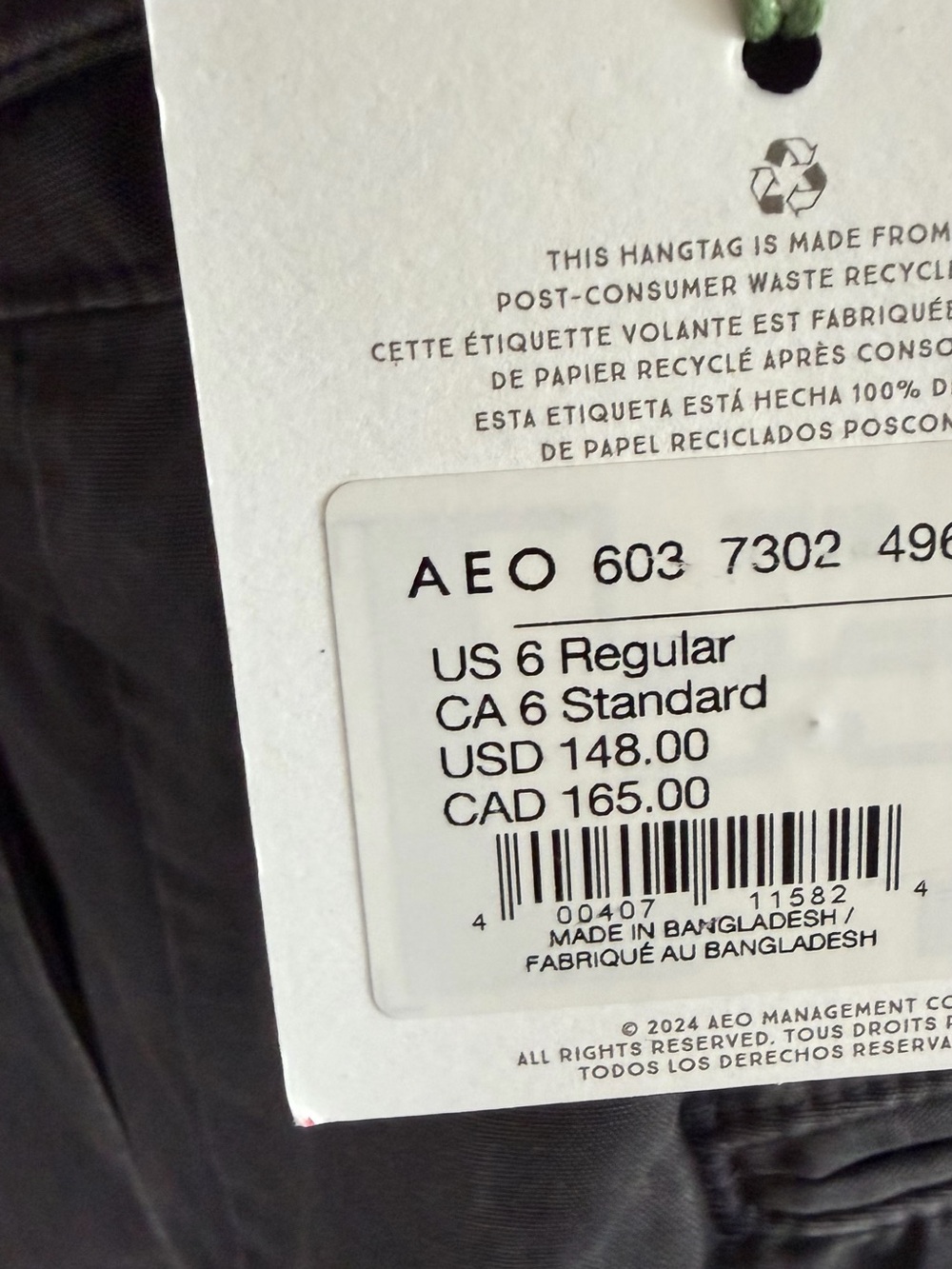 American Eagle Outfitters Wide-Leg Cargo Pants in Dark Brown - Picture 6 of 6